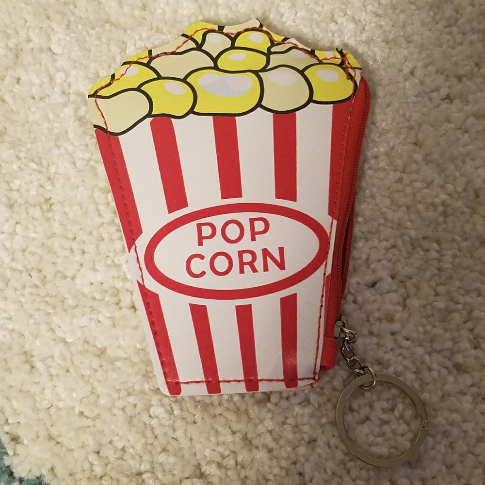 Popcorn coin purse.